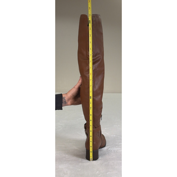 NWOT Naturalizer Denny Over-The-Knee Womens 9.5M Brown Leather Boot Bnfts Chrty - Picture 12 of 16